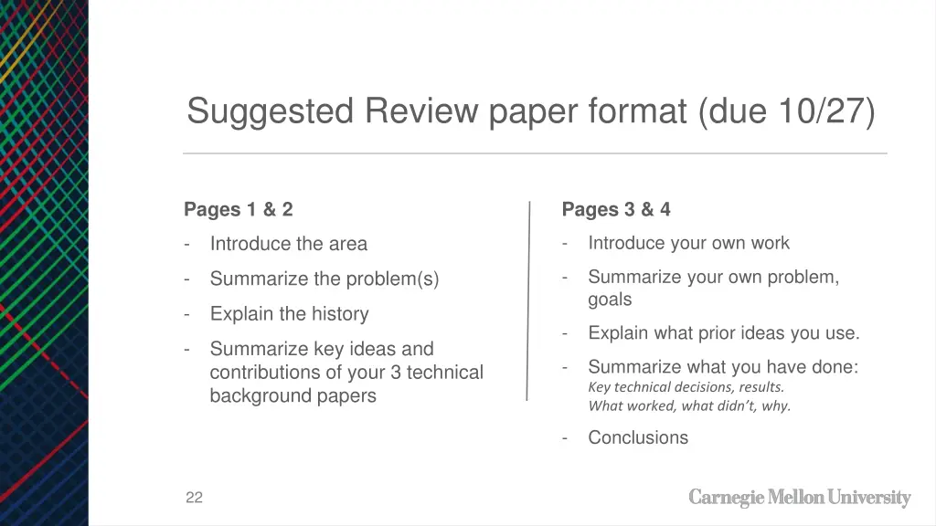 suggested review paper format due 10 27