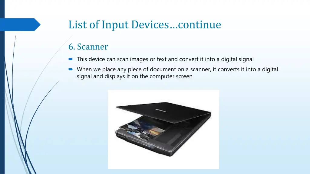 list of input devices continue 4