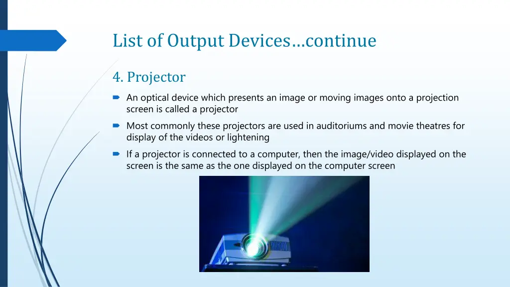 list of output devices continue 3