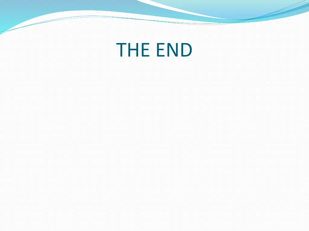 the end