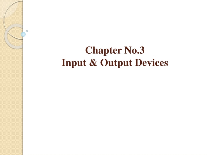 chapter no 3 input output devices