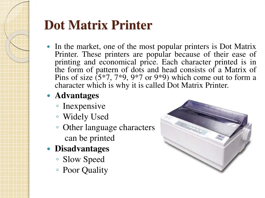 dot matrix printer