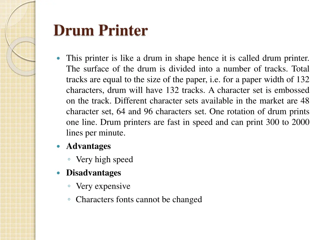 drum printer