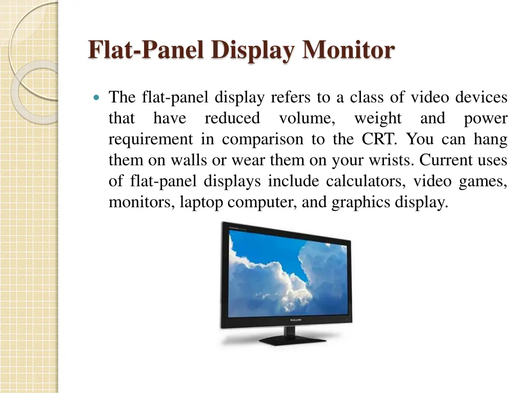 flat panel display monitor