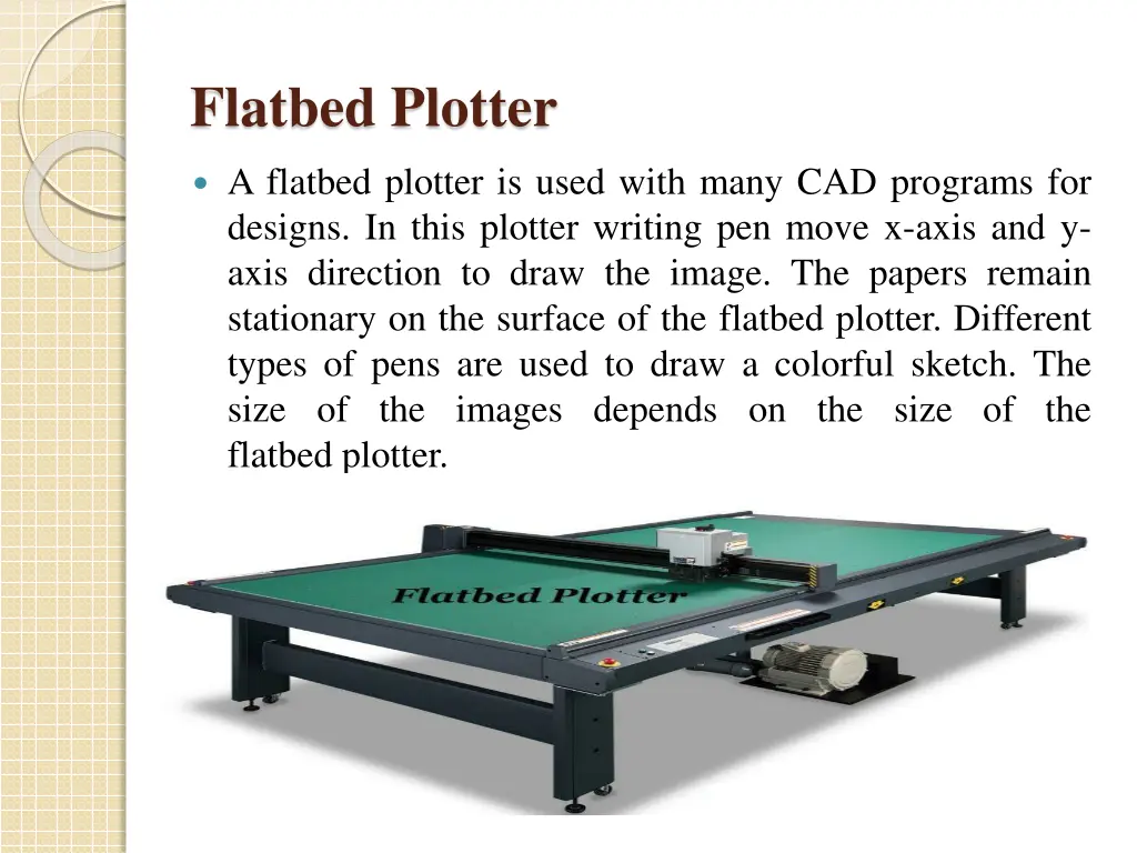 flatbed plotter