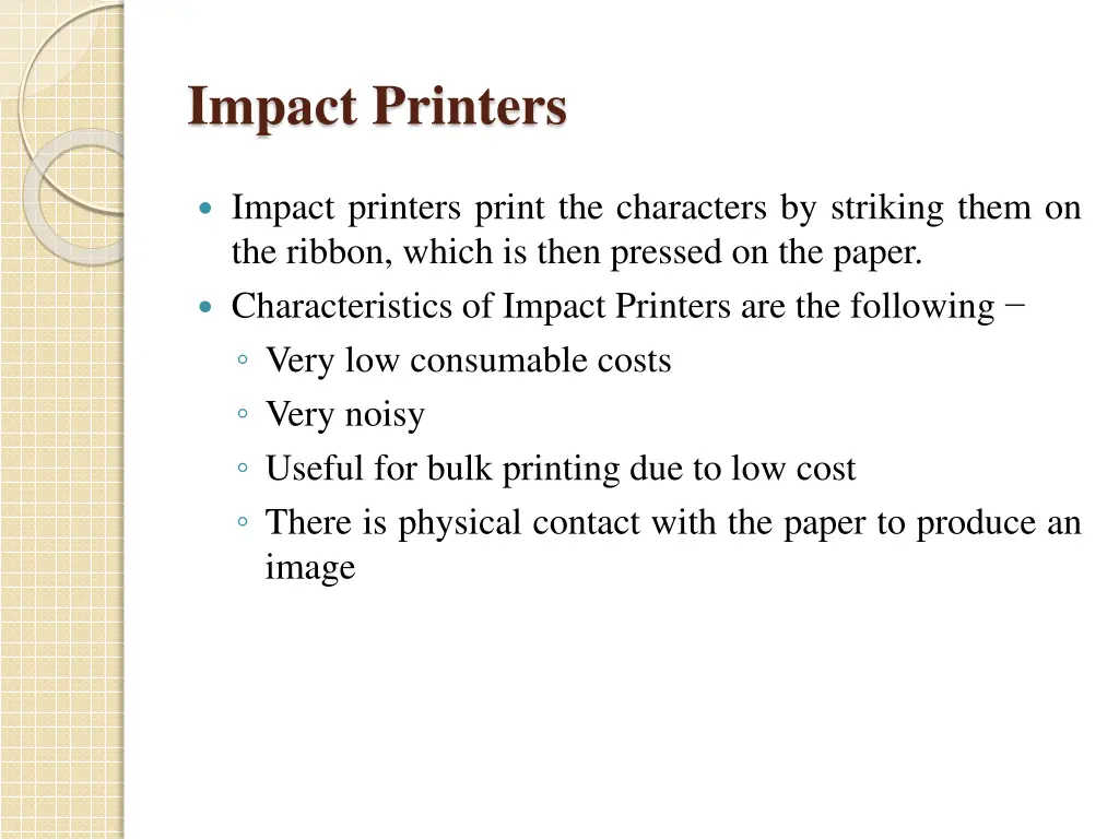 impact printers