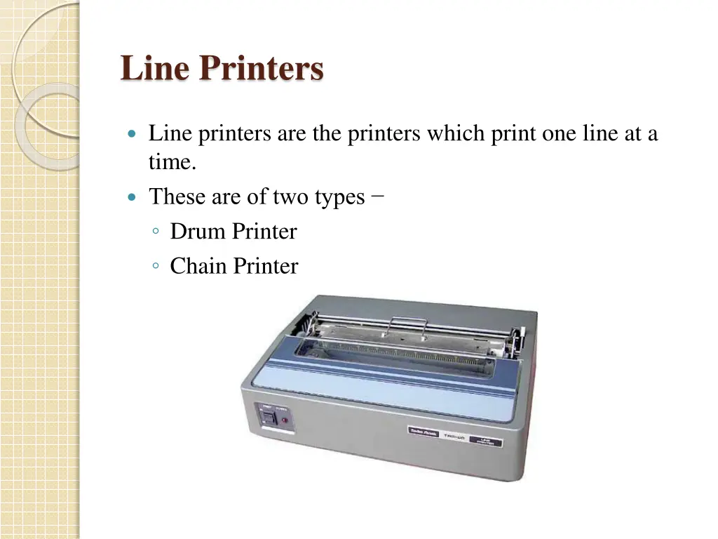 line printers