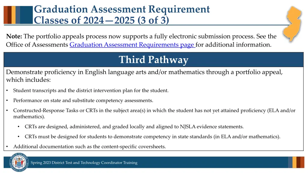 graduation assessment requirement classes of 2024 2