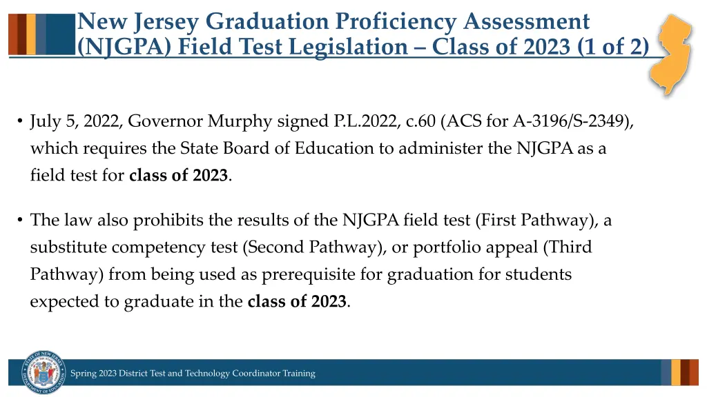 new jersey graduation proficiency assessment