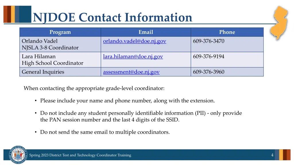 njdoe contact information