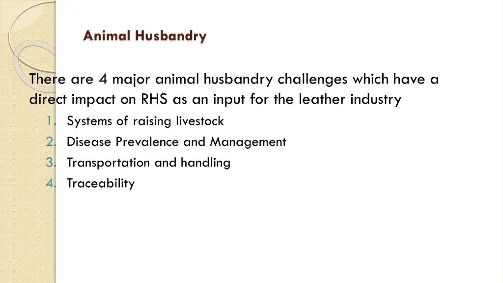 animal husbandry