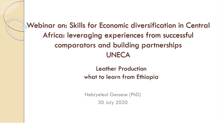 webinar on skills for economic diversification