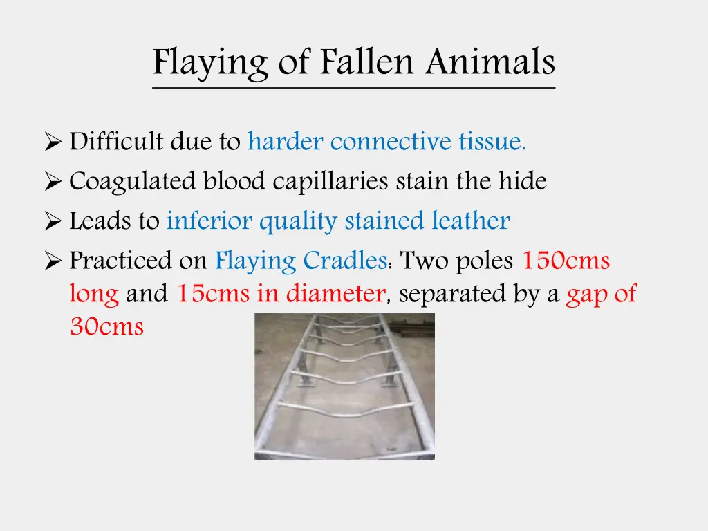 flaying of fallen animals