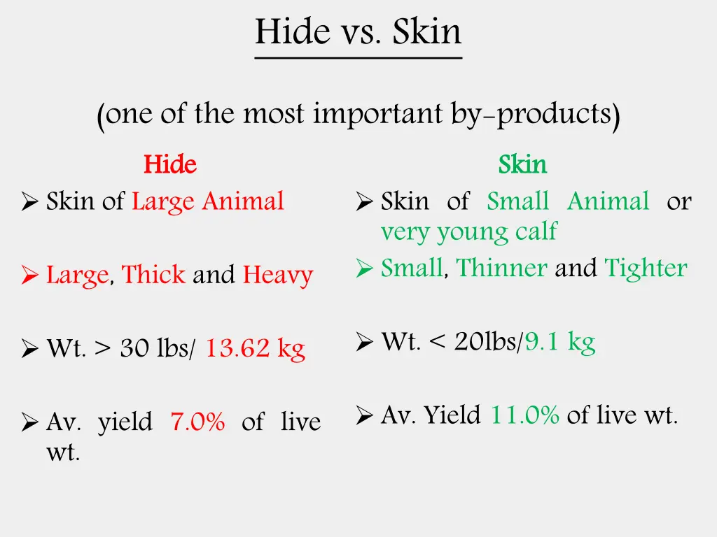 hide vs skin