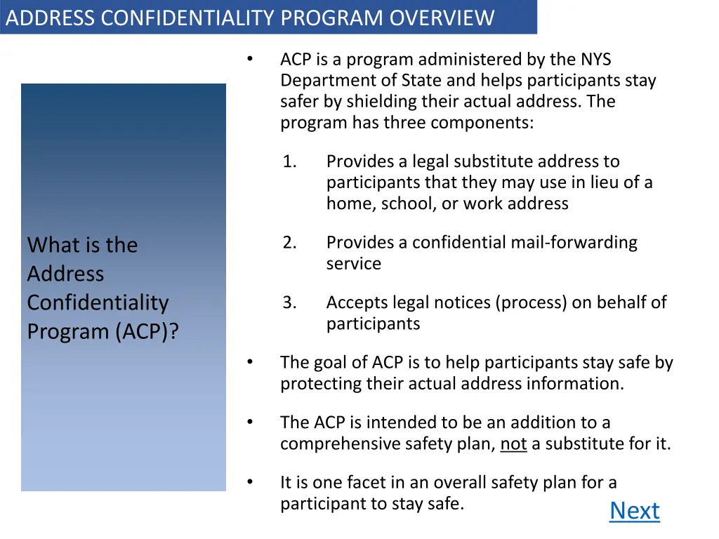 address confidentiality program overview