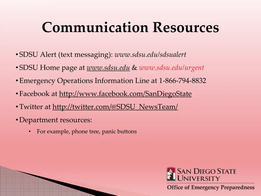 communication resources