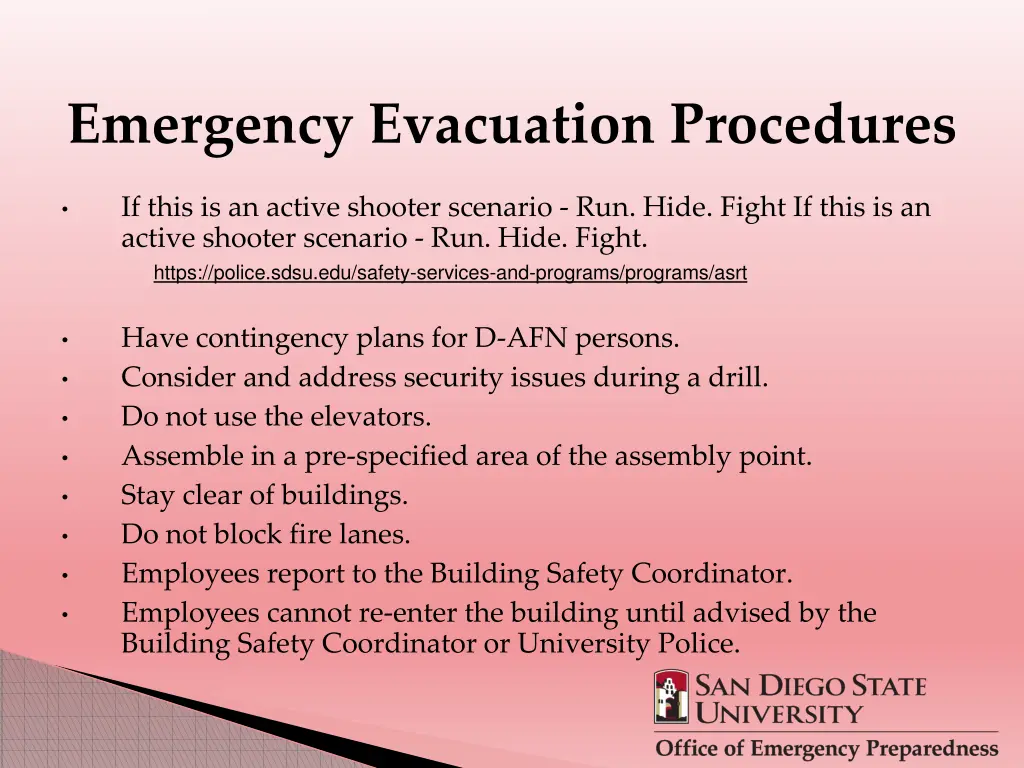 emergency evacuation procedures 1