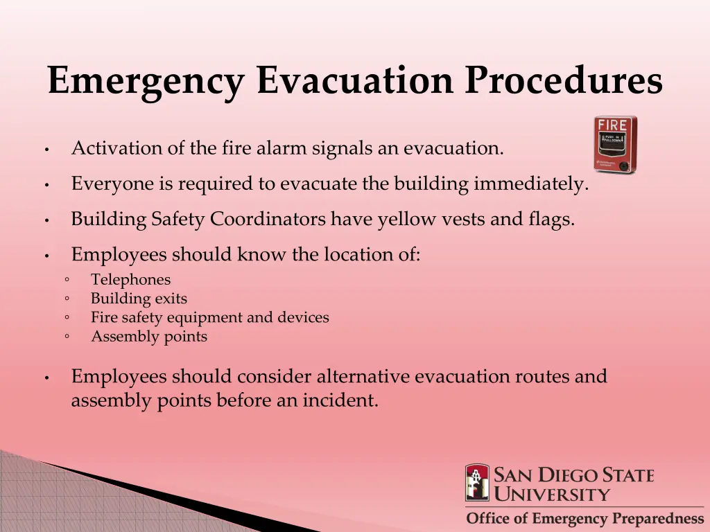 emergency evacuation procedures