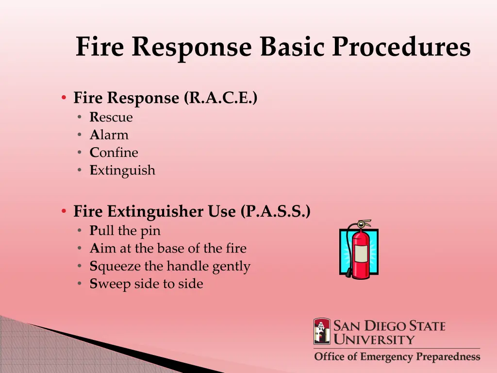 fire response basic procedures