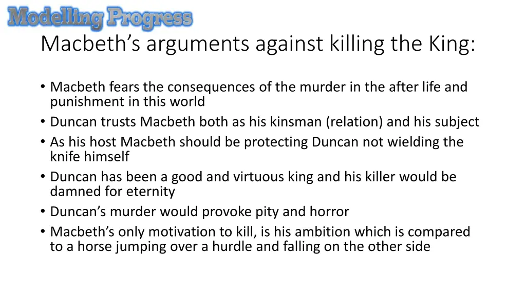 macbeth s arguments against killing the king