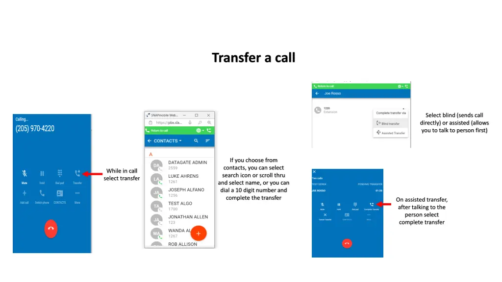 transfer a call