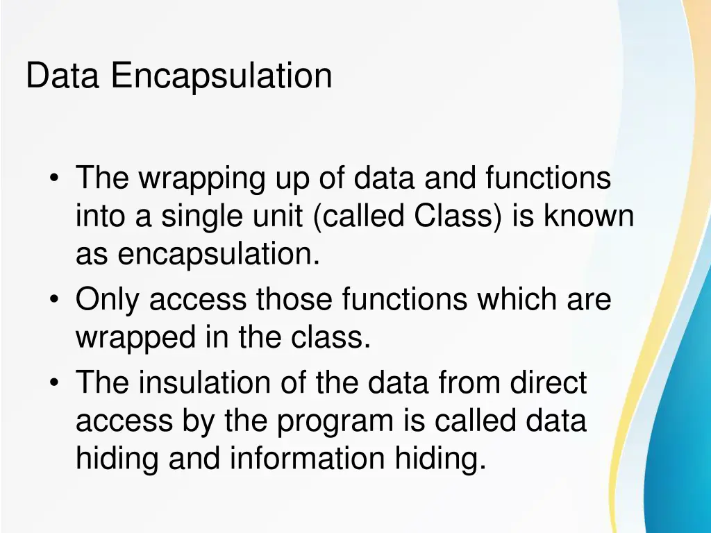 data encapsulation