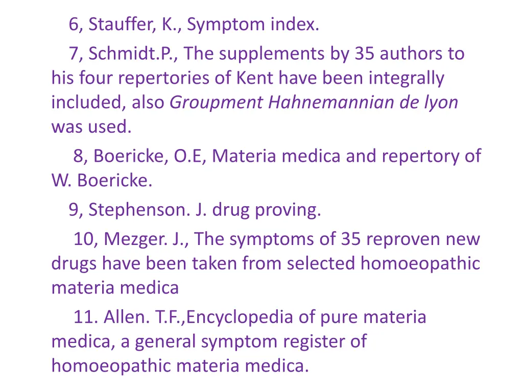 6 stauffer k symptom index 7 schmidt