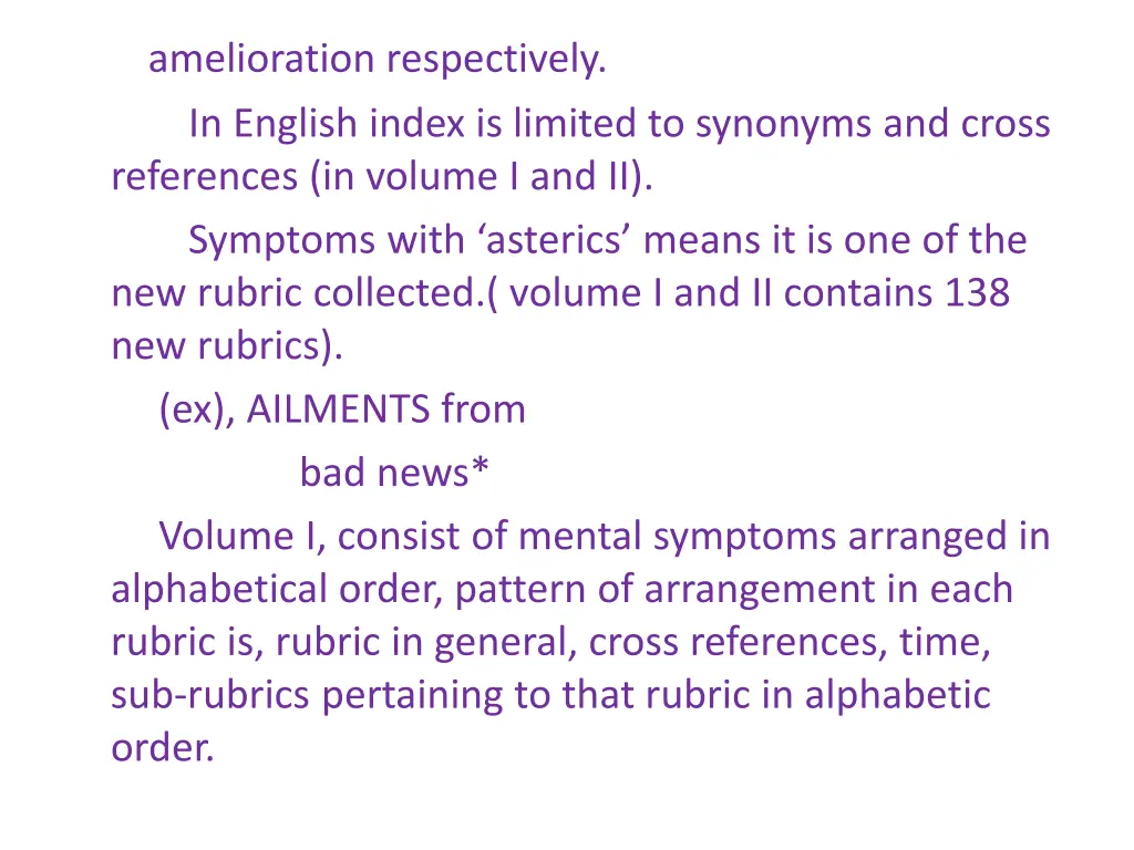 amelioration respectively in english index