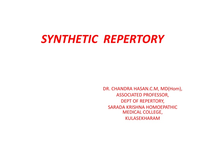 synthetic repertory