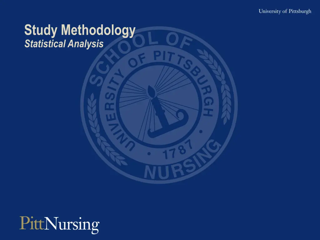 study methodology statistical analysis