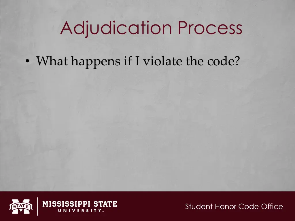 adjudication process