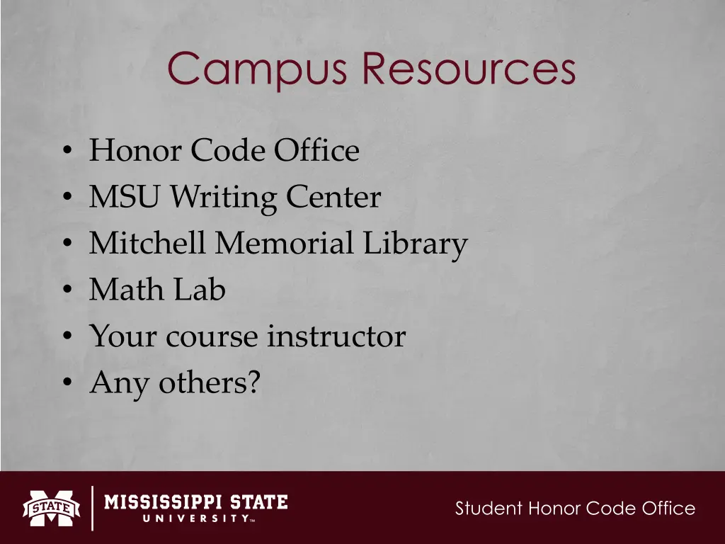 campus resources