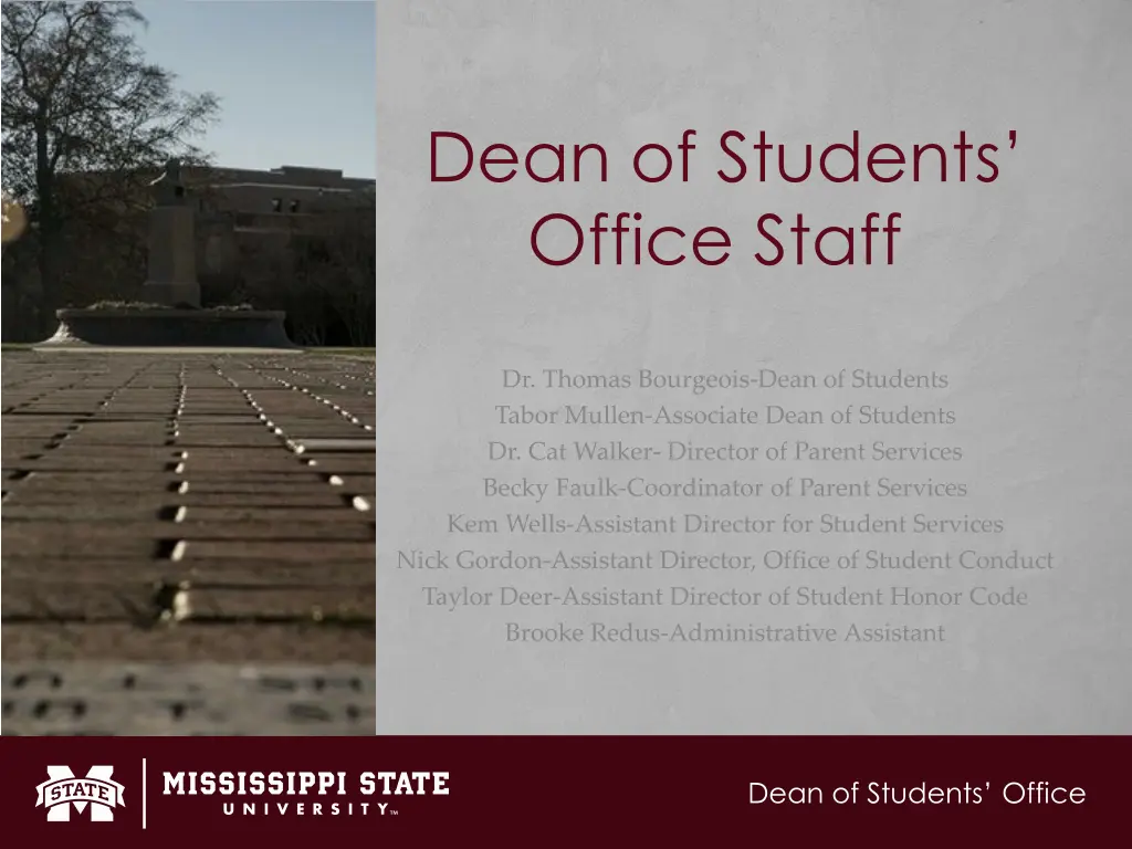 dean of students office staff