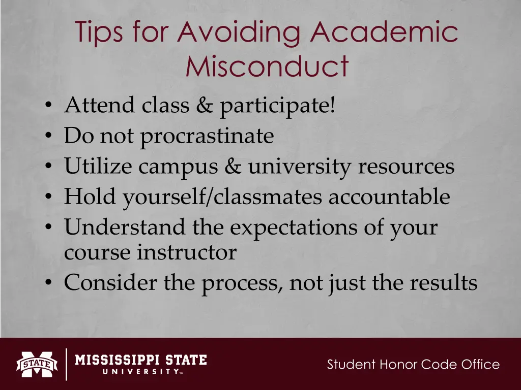 tips for avoiding academic misconduct attend