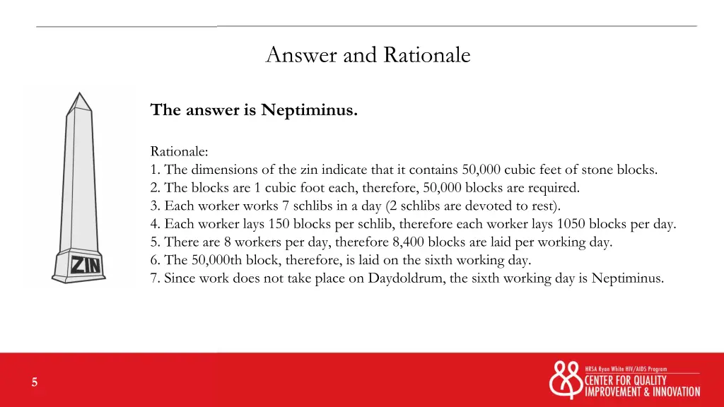 answer and rationale