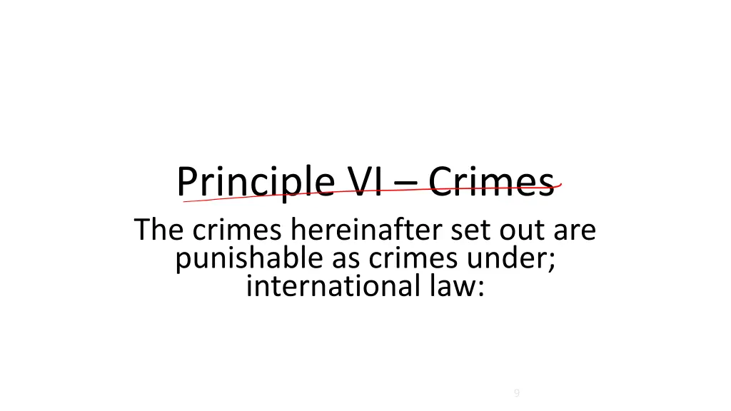 principle vi crimes the crimes hereinafter