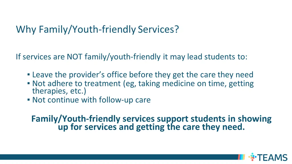why family youth friendly services