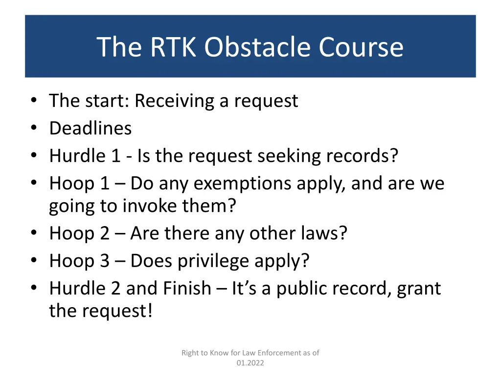 the rtk obstacle course