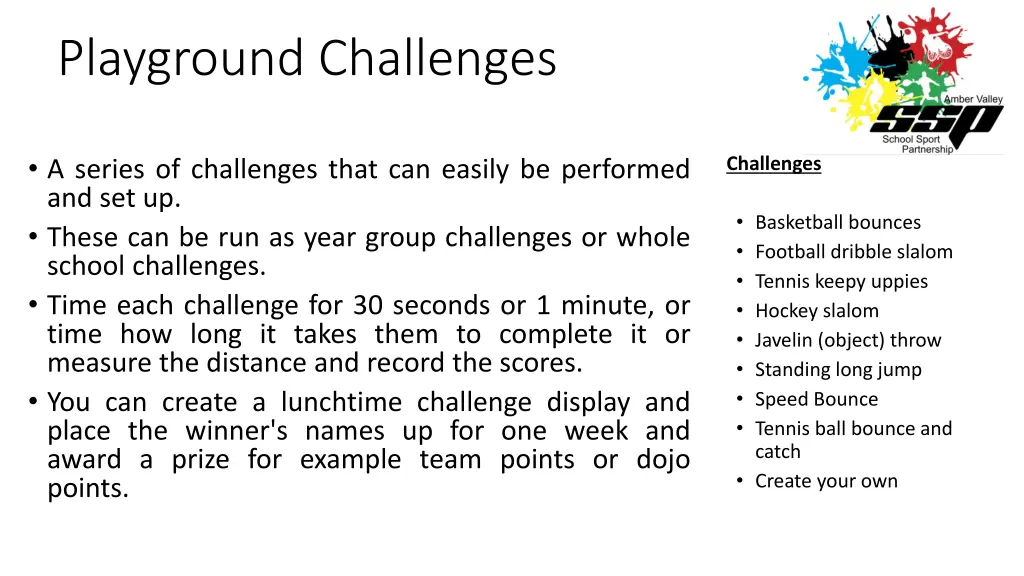 playground challenges