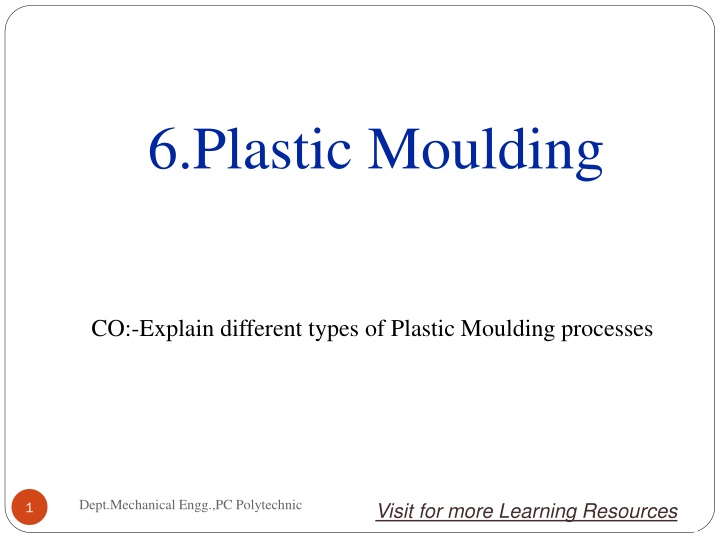 6 plastic moulding