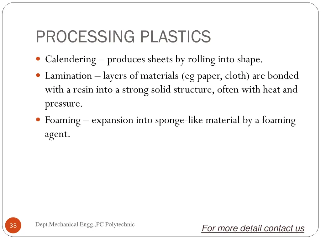 processing plastics