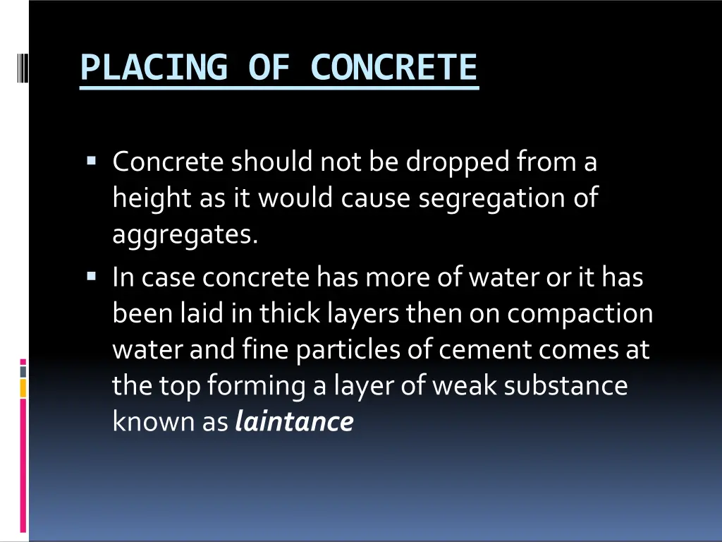 placing of concrete 1