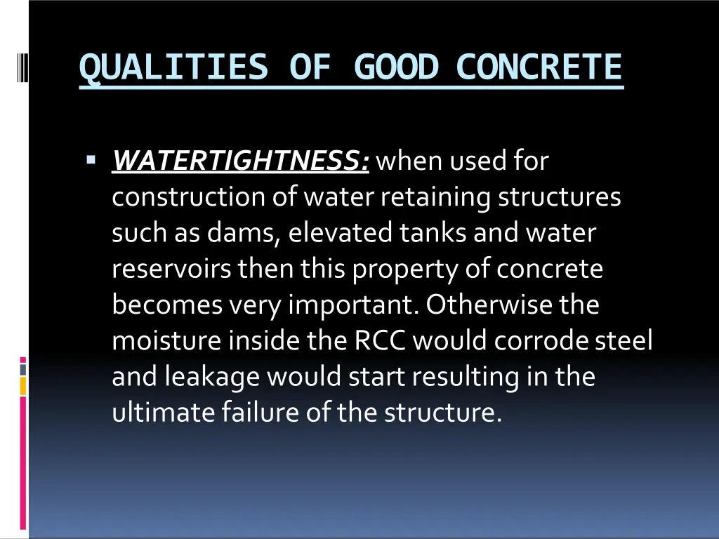 qualities of good concrete 1