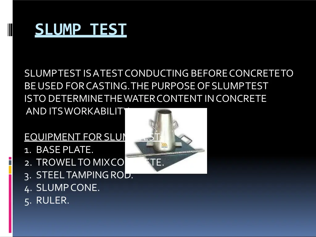 slump test