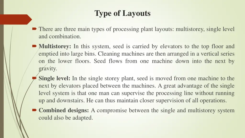 type of layouts