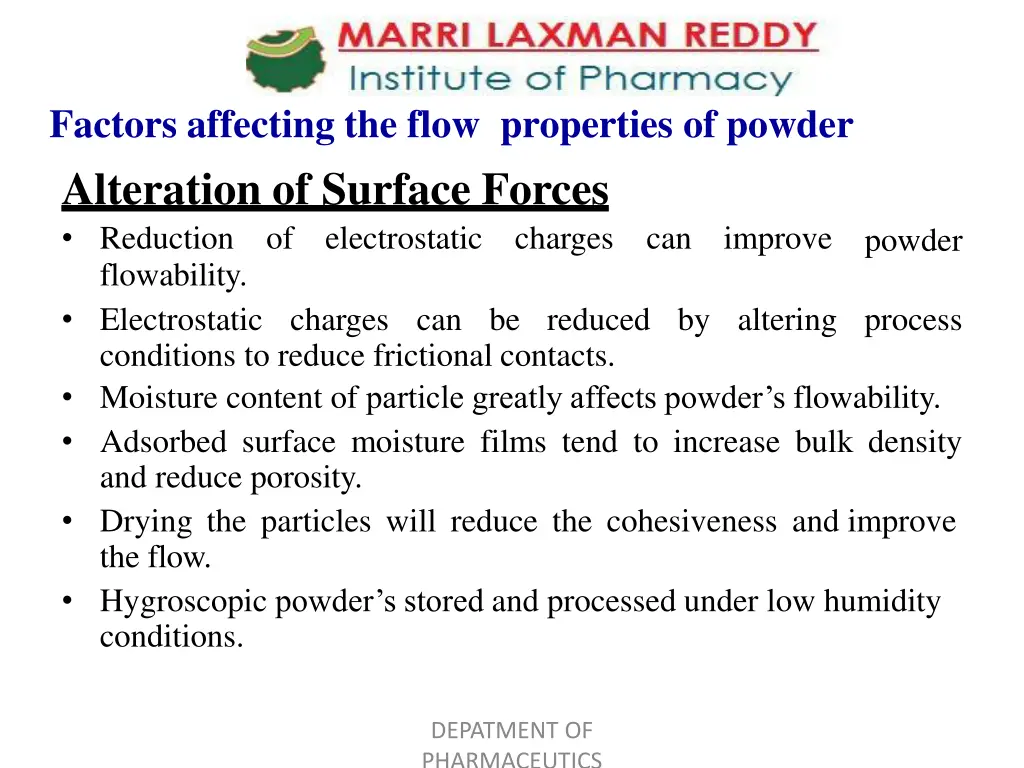 factors affecting the flow properties of powder 5