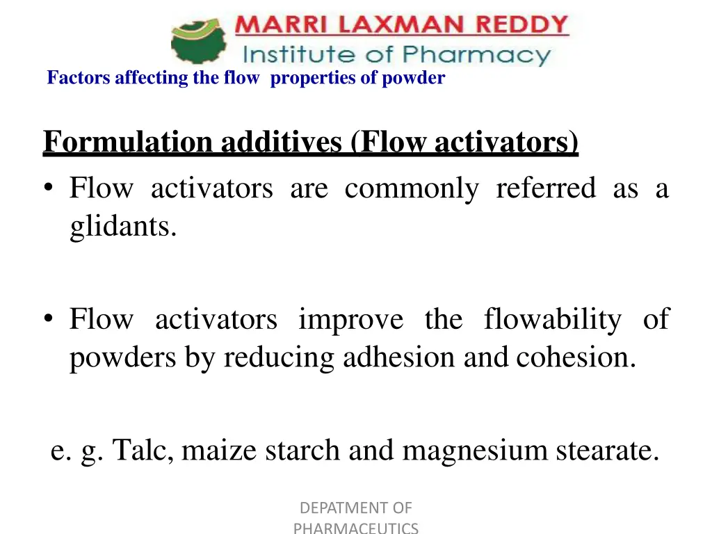 factors affecting the flow properties of powder 6