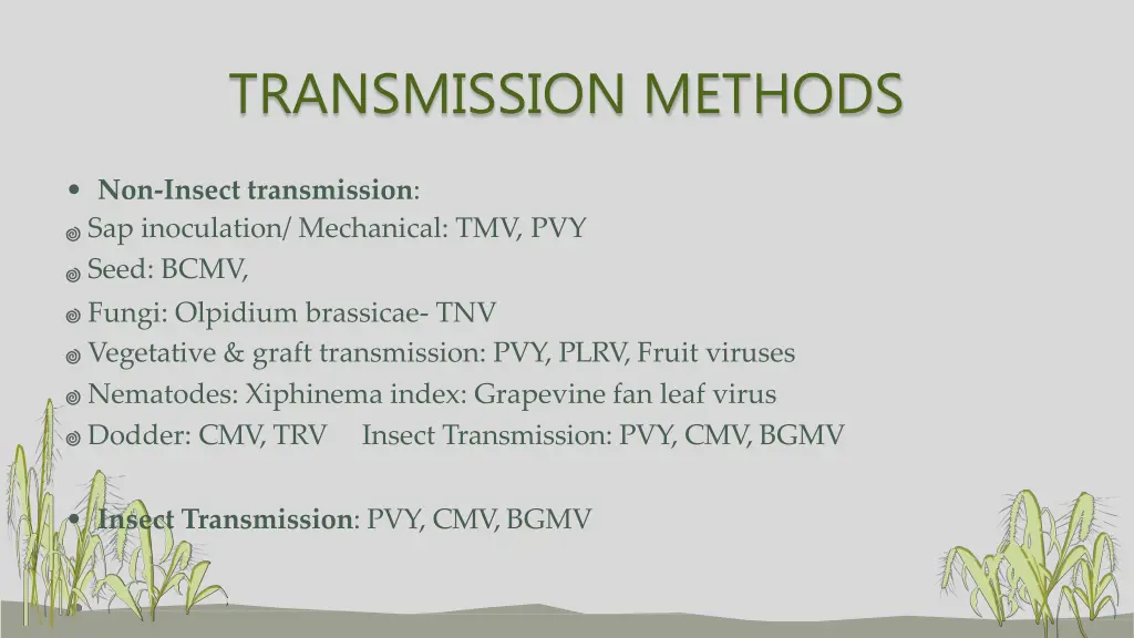 transmission methods