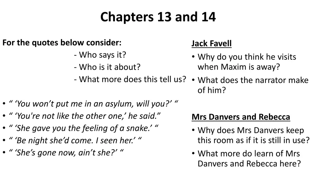 chapters 13 and 14