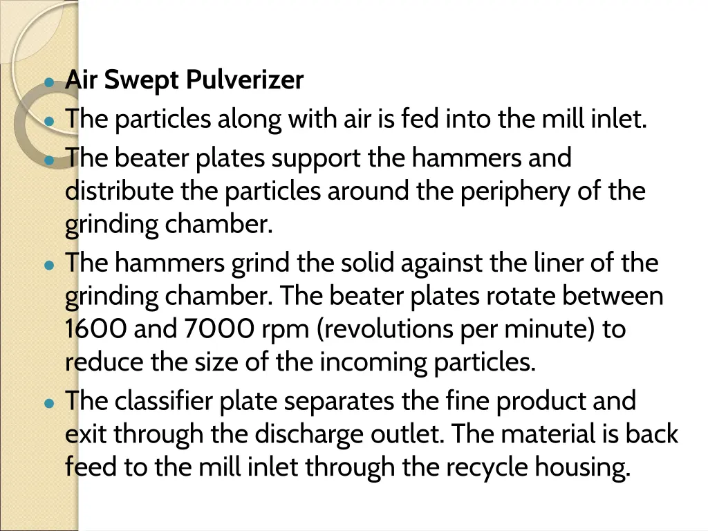 air swept pulverizer the particles along with